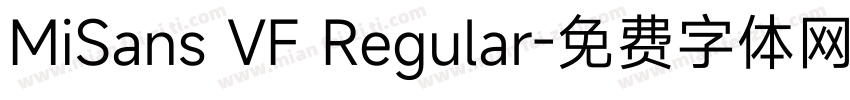 MiSans VF Regular字体转换